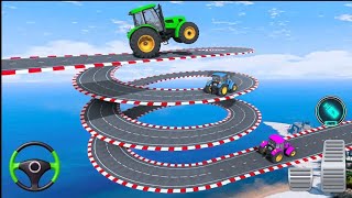 Mega Ramp Tractor Stunt Game Android Game Play screenshot 3