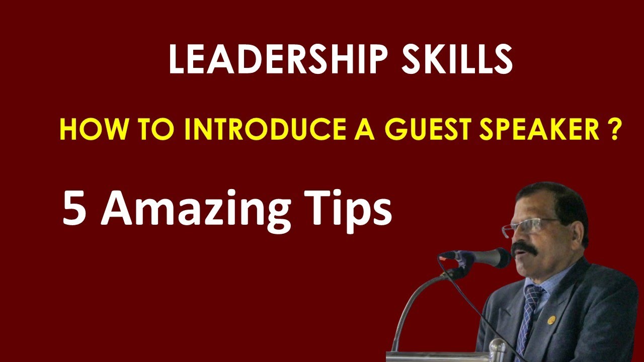 How To Introduce A Guest Or Keynote Speaker YouTube How To Introduce A Guest Or Keynote Speaker YouTube