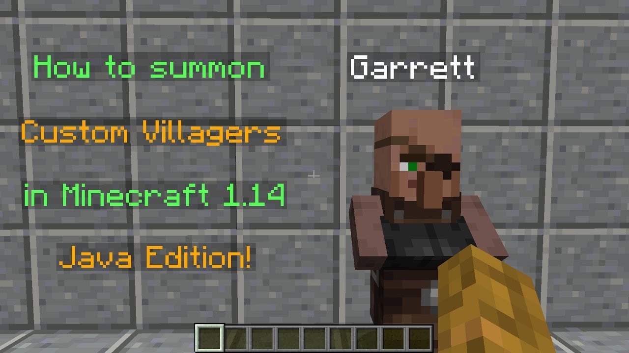 How To Summon Custom Villagers In Minecraft 1 14 Java Edition Youtube