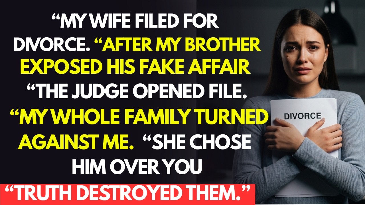 My Wife Filed For Divorce 💔📄 After My Brother’s Affair 😡 Until The Judge Opened A File…