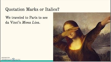 Quotation Marks vs. Italics