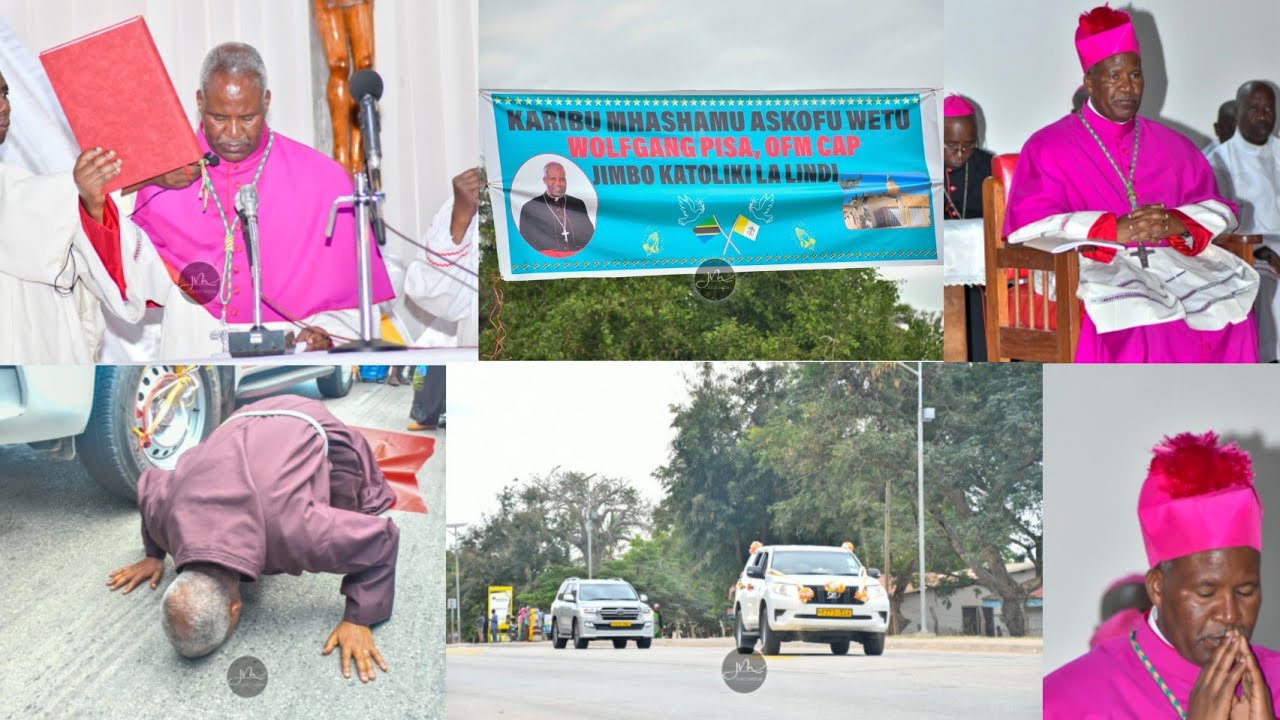 Mapokezi na Masifu ya Jioni ya Askofu Mpya wa Lindi, Wolfgang Pisa, Marendego hadi Kanisa Kuu Lindi