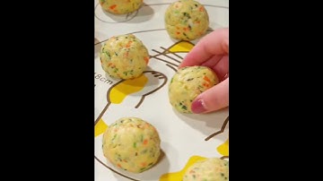 Thumbnail of Home cooking, recipe for egg rice pancakes mixed with various vegetables, good for children's snacks