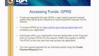 Orientation and Grant Management Webinar for 2012 Second Chance Act Grantees