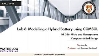 Celebrity NE 336 | Lab 6 Tutorial: Modelling a Zinc Half Cell Hybrid Battery using COMSOL 5.3 Profile