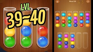 🏅 COLOR BALL SORT WOODEN PUZZLE 🧪 LEVEL 39~40 🧩 Gameplay Walkthrough screenshot 1