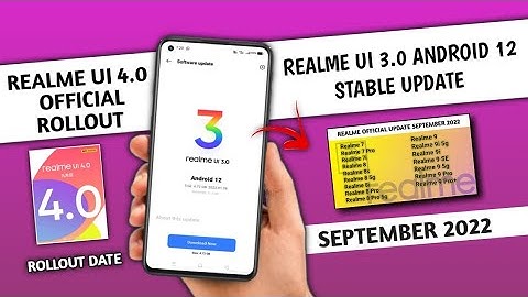 New Updates September 2022, Realme UI 3.0 Android 12 Stable Update, Realme UI 4.0 Android 13 Update