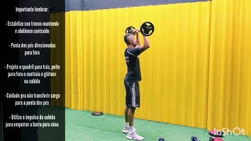 Agachamento livre + desenvolvimento com barra