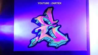 Como hacer letras en 3D de graffitis faciles y sencillas - ZARTIEX