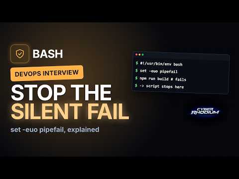 Bash Interview Question: What Does set -euo pipefail Do?
