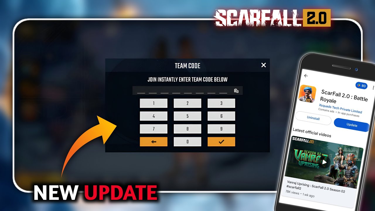 Finnly Team Code Add Ho Gaya 🤯 Scarfall 2.0 New Update 