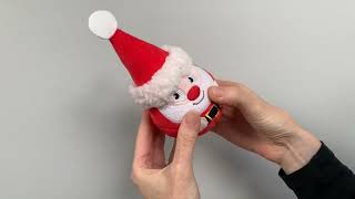 Santa Ball Squeaker Dog Toy