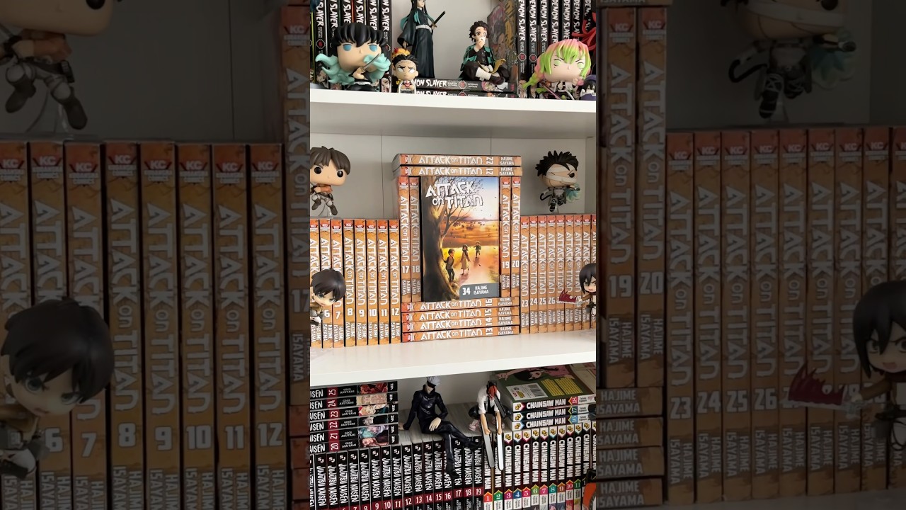 Attack on titan manga shelving 🤍 