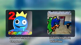 Rainbow Friends 2 Vs Rainbow Friends 2 With Guns Gameplay