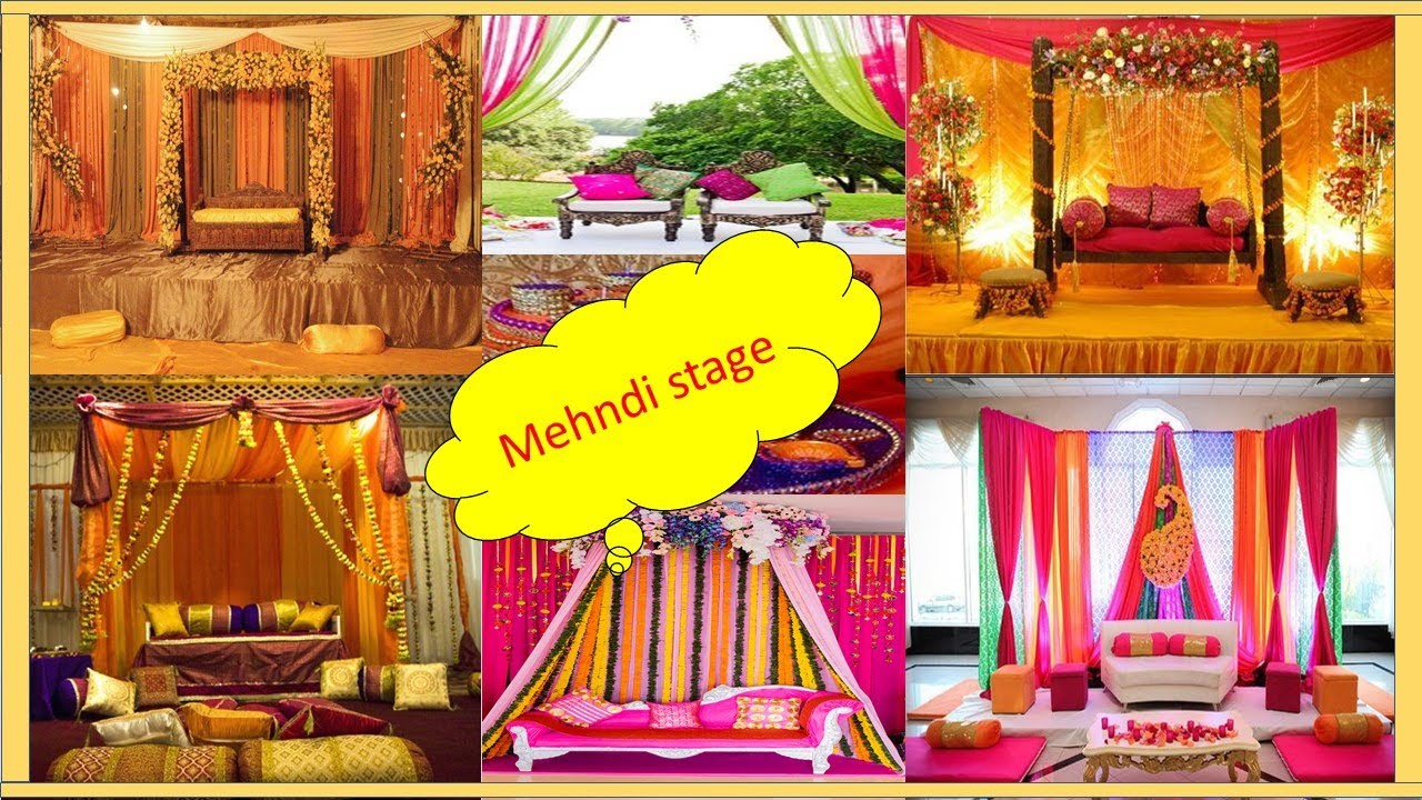 Mehndi stage decoration ideas/decoration ideas at home/