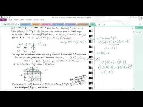 EC005 2021 lec16 - Intro to Game Theory 2021 lec16