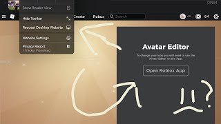 How to use avatar editor on in mobile safari! (New version)(2021)