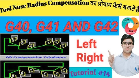Tool nose radius compensation in CNC programming | what is tool nose radius | How to use G41 ,G42 |