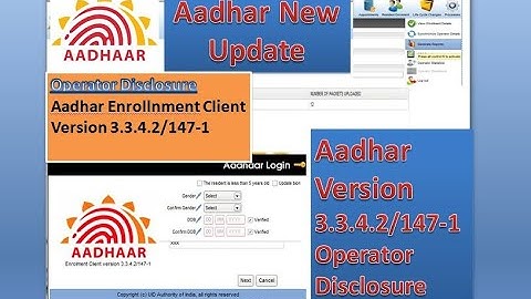 Aadhar operator disclosure _ Aadhar Clint Software Version 3.3.4.2/147-1 ___ By Suraj Singh