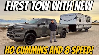 First Tow With The 2026 RAM 2500 With New HO Cummins + ZF 8 Speed And Air Suspension!