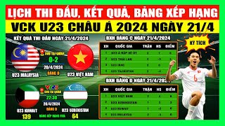 Lịch Thi Đấu, Kết Quả, Bảng Xếp Hạng VCK U23 Châu Á 2024 Ngày 21\/4 | U23 Việt Nam Vào Vòng Tứ Kết