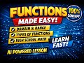 Functions Explained Simply | Domain, Range & Types | High School Math Made Easy | The Thinkers 1729