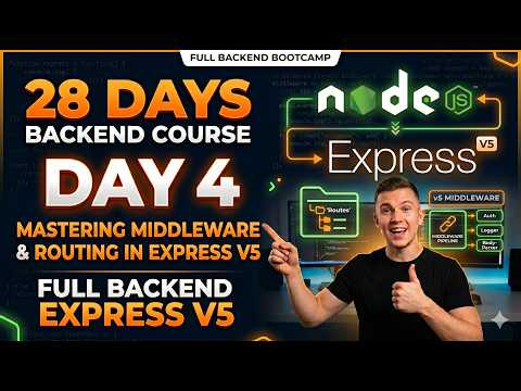 Day 4: Mastering Middleware & Routing in Express v5 | Full Backend Bootcamp