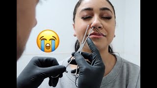 WATCH ME GET A DOUBLE NOSE PIERCING *INTENSE*