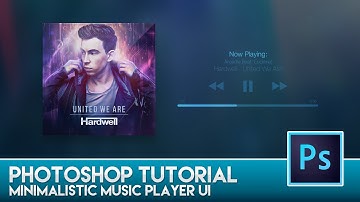 Photoshop Tutorial - Minimalistic Music Player UI