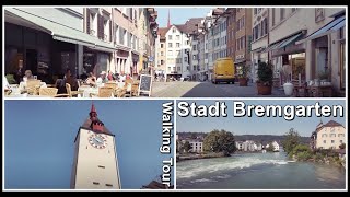 Kleiner morgentlicher Spaziergang durch die Stadt Bremagarten, Kanton Aargau, Schweiz 2021