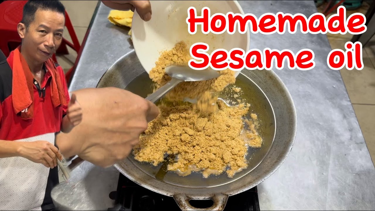 How to make sesame oil | cara membuat minyak bijan | minyak Vijen - YouTube