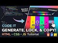 Build a Dynamic Color Palette Generator Locking, Copying, and Luminance Contrast in JS from Scratch!