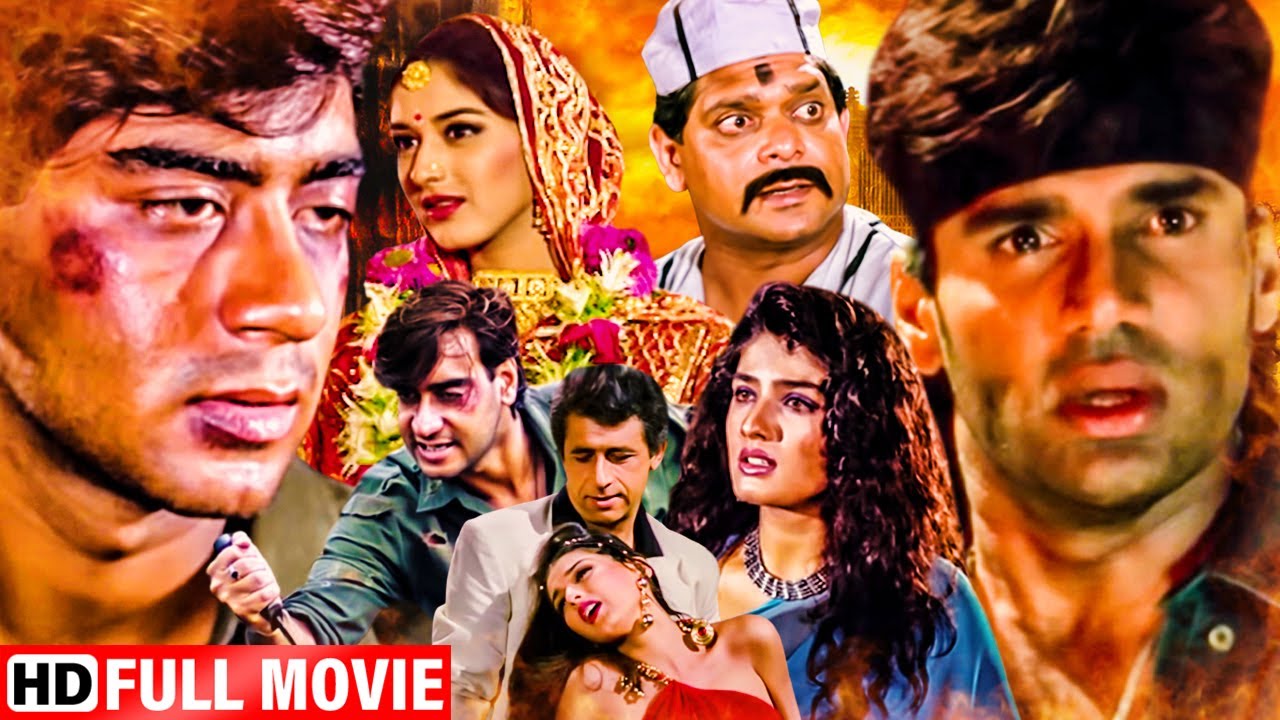 अजय देवगन, सुनील शेट्टी और रवीना टंडन की सुपरहिट हिंदी मूवी - HINDI MOVIE - Takkar - Ek Hi Rasta