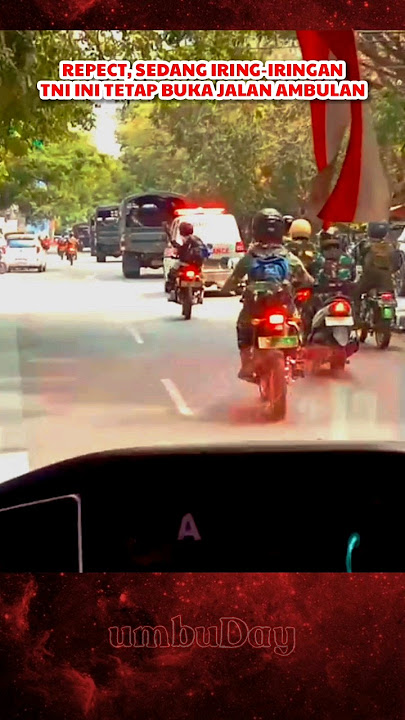 Ternyata begini kalau ambulan melewati rombongan TNI #viral #tni #ambulance