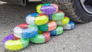 EXPERIMENT CAR vs RAINBOW DONUTS | Crushing Crunchy & Soft Things by Car