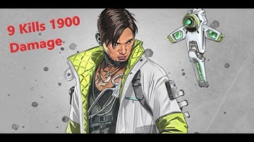 9 Kills 1900 Damage as Crypto! Nice Wingman shots -Apex Legends Season 5 Gameplay- Controller on PC