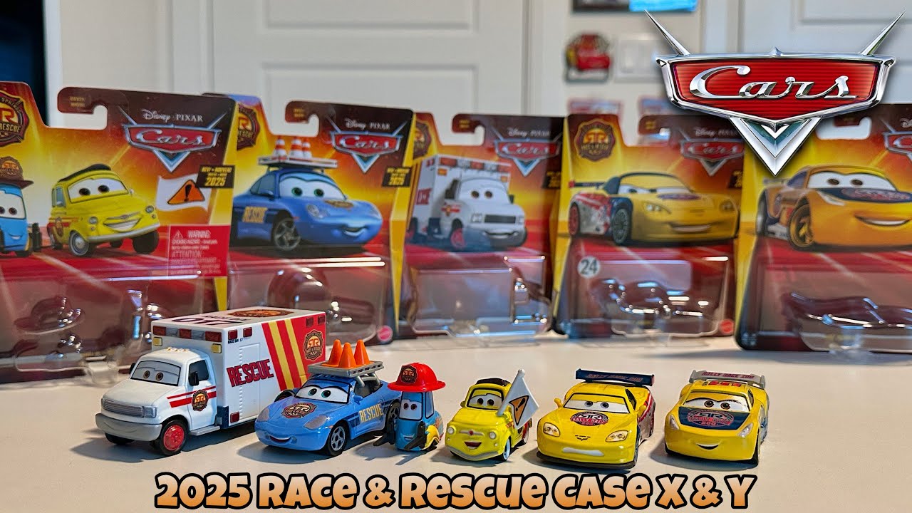 2025 Disney Cars Race & Rescue Case X & Y Highlights Unboxing