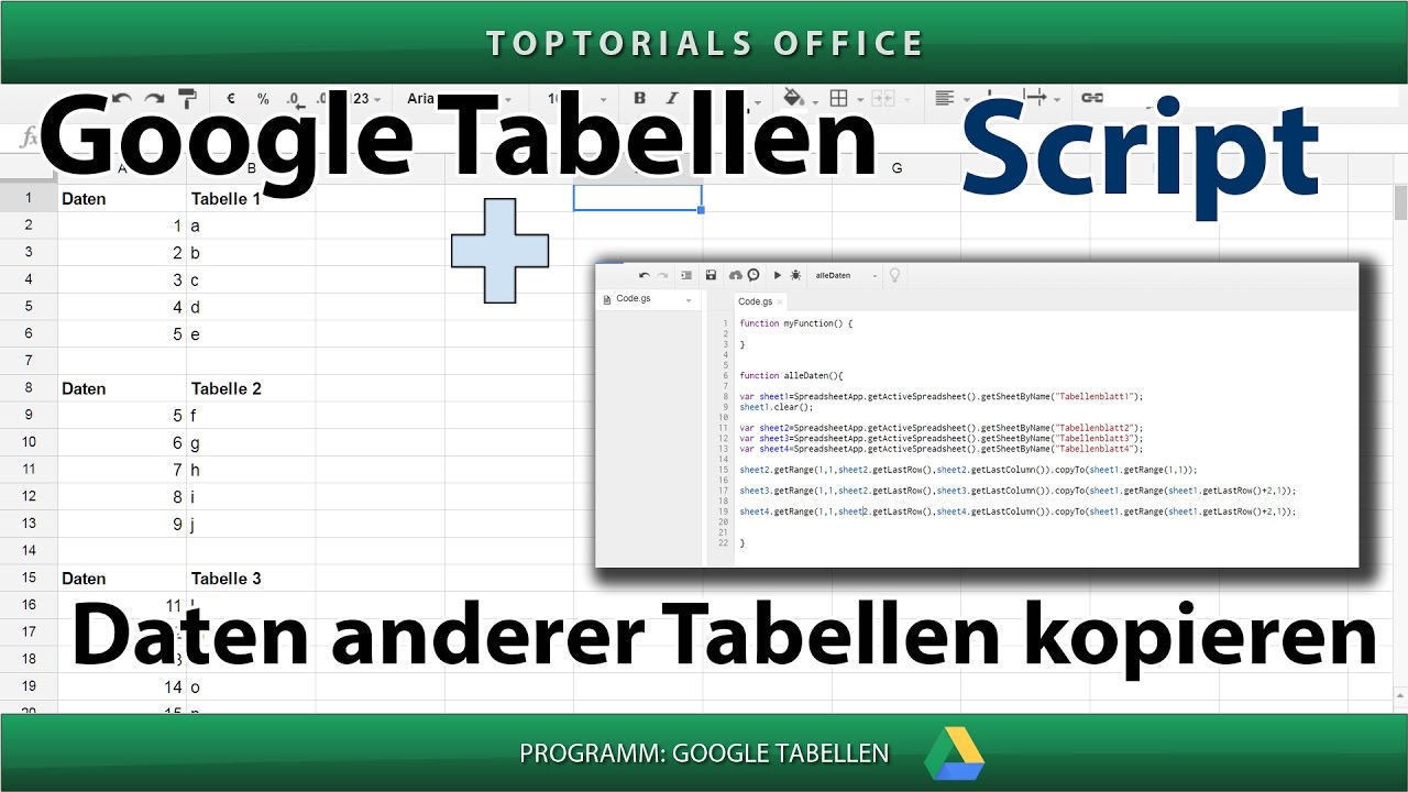 Excel Vba Daten Aus Anderer Datei Kopieren Ohne öffnen Daten anderer Tabellen in Tabellenblatt kopieren (Google Tabellen