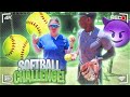 Softball Challenge w/Pro Softball Player &quot; WHO GLOVE IS BETTER&quot; * HILARIOUS*