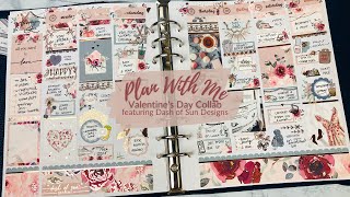 Plan With Me | I&#39;M BACK! | ft. Dash of Sun Designs | Vday Planner Collab | Moon Prism Planner