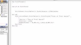 Edit Recorded Excel Pivot Table Macro screenshot 2