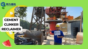 Cement clinker reclaimer, stacker and reclaimer, cement unloading, cement raw material shipping.
