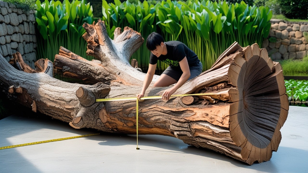 Admire Skillful Woodworking Skills of 20-Year-Old Carpenter | Design Tea Table From Dead Tree Stump!