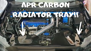 EVO X APR CARBON RADIATOR TRAY UNBOXING AND INSTALL