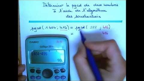 PGDC algorithme des soustractions