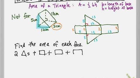 Math 6 L10-4 Surface Area of Triangular Prisms
