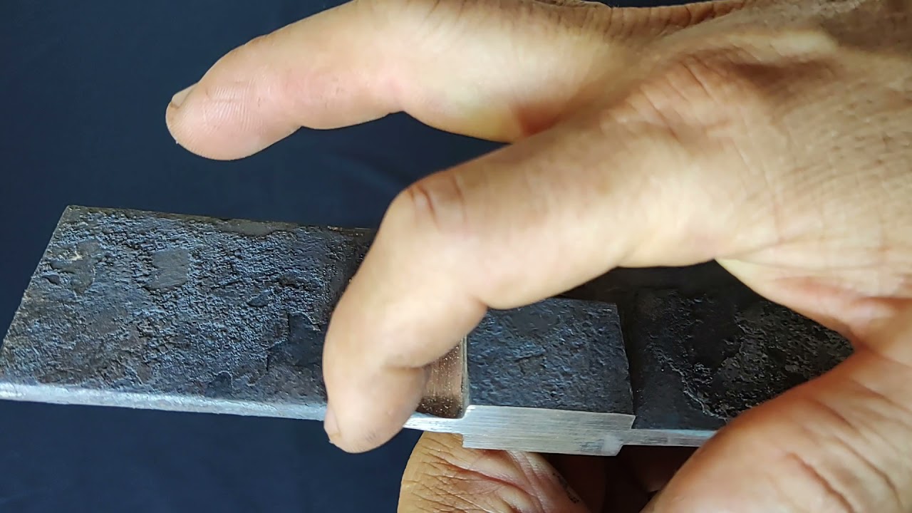 como fazer o caldeamento de pastilhas de uma faca.