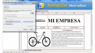 KOMPOZER HTML EDITOR - Como crear los hipervínculos #kompozer #link