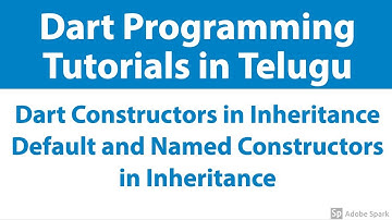 #32 - Dart Constructors in Inheritance : Default and Named Constructors in Inheritance