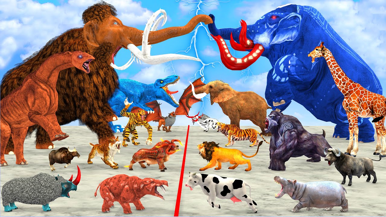 Cenozoic Beasts Vs Modern Mammals Size Comparison Animal Epic Battle Animal Revolt Battle Simulator